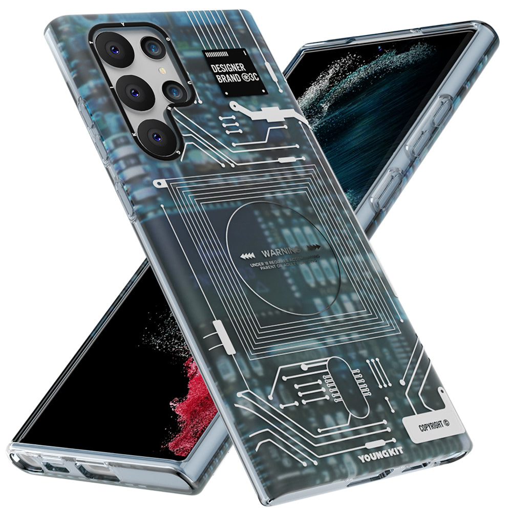 Galaxy S22 Ultra Kılıf YoungKit Technology Serisi Kapak Kırmızı