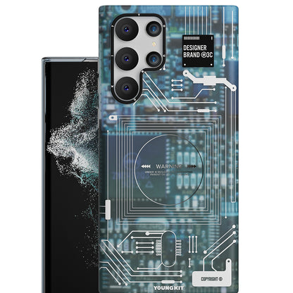 Galaxy S22 Ultra Kılıf YoungKit Technology Serisi Kapak Beyaz