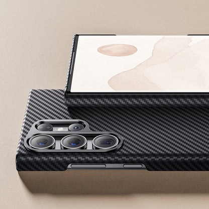 Galaxy S23 Kılıf Benks M-safe Şarj Özellikli Magnetik ArmorAir 600D Kevlar Fiber Kapak Siyah