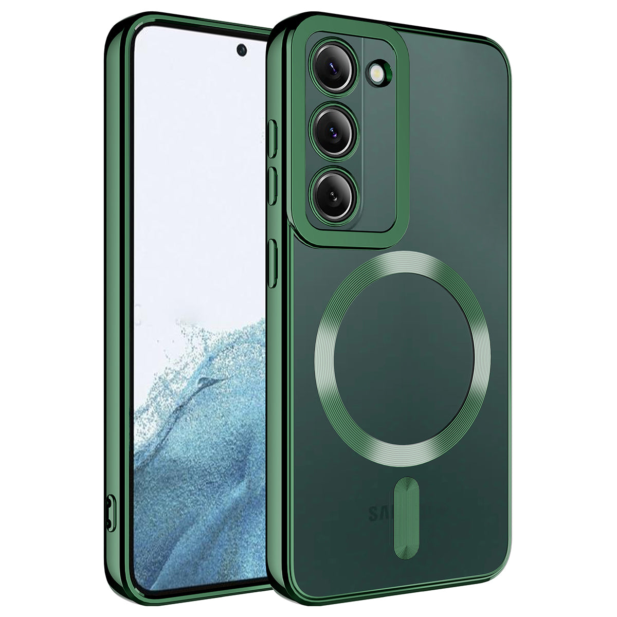 Galaxy S23 Kılıf M-safe Wireless Şarj Özellikli Zore Setro Silikon