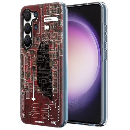 Galaxy S23 Kılıf YoungKit Technology Serisi Kapak Mavi