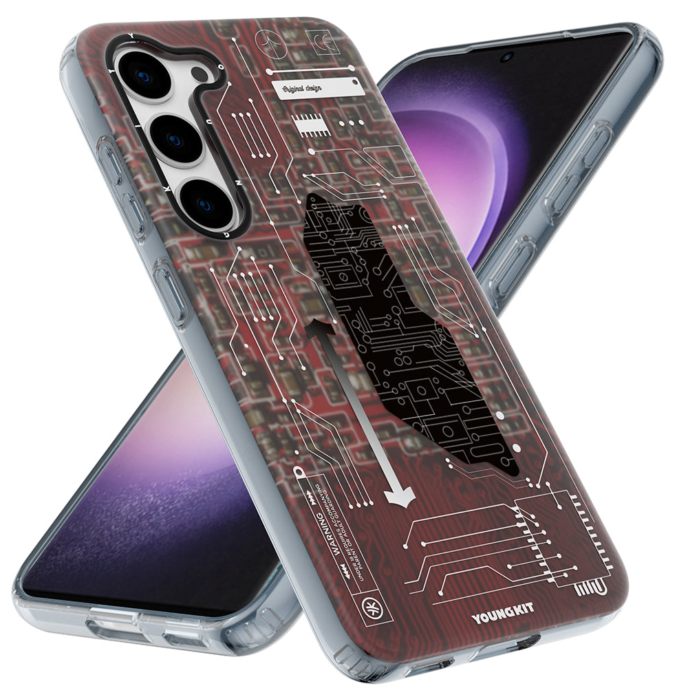Galaxy S23 Kılıf YoungKit Technology Serisi Kapak Mavi