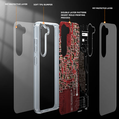 Galaxy S23 Kılıf YoungKit Technology Serisi Kapak Mavi