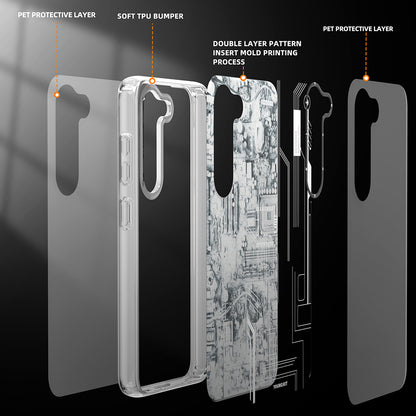 Galaxy S23 Plus Kılıf YoungKit Technology Serisi Kapak Beyaz