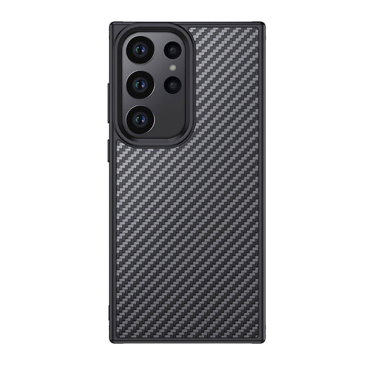 Galaxy S23 Ultra Kılıf Aramid Karbon Fiber M-safe Özellikli Wlons Radison Kapak Siyah