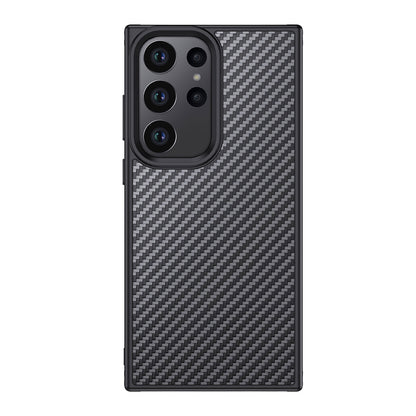 Galaxy S23 Ultra Kılıf Aramid Karbon Fiber M-safe Özellikli Wlons Radison Kapak Siyah