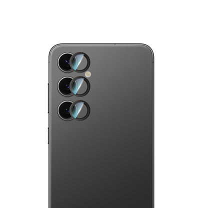 Galaxy S24 CaseWorld Alloy Serisi Oleofobik Anti Reflective Kamera Lens Koruyucu Siyah