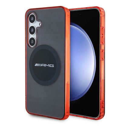 Galaxy S24 Kılıf AMG Orjinal Lisanslı M-safe Şarj Özellikli Transparan Timeless Kapak Siyah