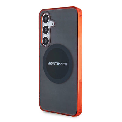 Galaxy S24 Kılıf AMG Orjinal Lisanslı M-safe Şarj Özellikli Transparan Timeless Kapak Siyah