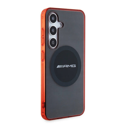 Galaxy S24 Kılıf AMG Orjinal Lisanslı M-safe Şarj Özellikli Transparan Timeless Kapak Siyah