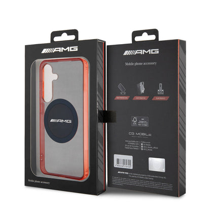 Galaxy S24 Kılıf AMG Orjinal Lisanslı M-safe Şarj Özellikli Transparan Timeless Kapak Siyah