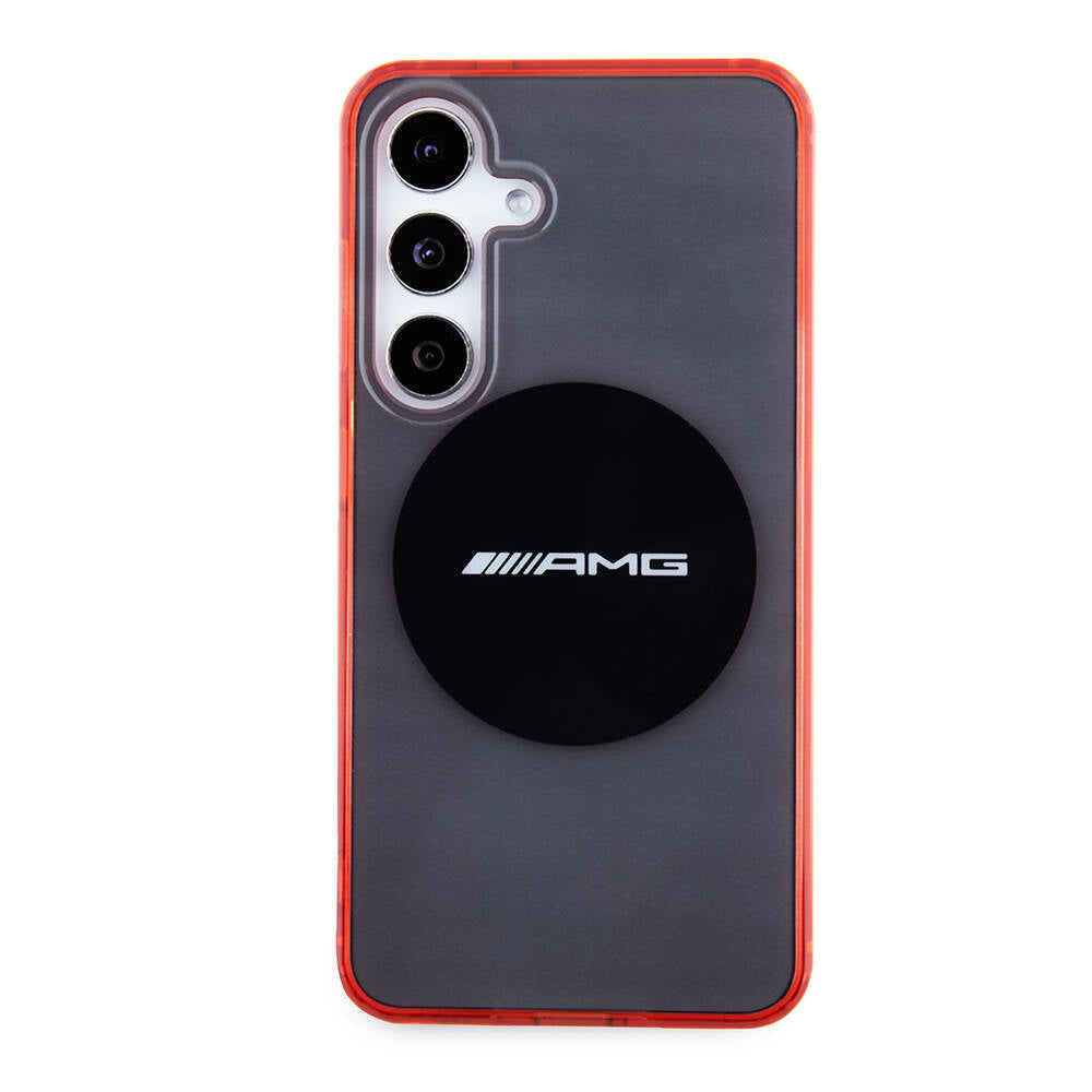 Galaxy S24 Kılıf AMG Orjinal Lisanslı M-safe Şarj Özellikli Transparan Timeless Kapak Siyah