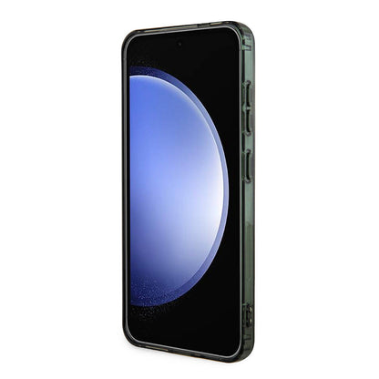 Galaxy S24 Kılıf Lacoste Orjinal Lisanslı M-safe Şarj Özellikli Çift Katmanlı Timsah Logolu Blend Monogram Kapak Petrol Yeşil