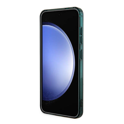 Galaxy S24 Kılıf Lacoste Orjinal Lisanslı M-safe Şarj Özellikli Çift Katmanlı Timsah Logolu Blend Monogram Kapak Haki