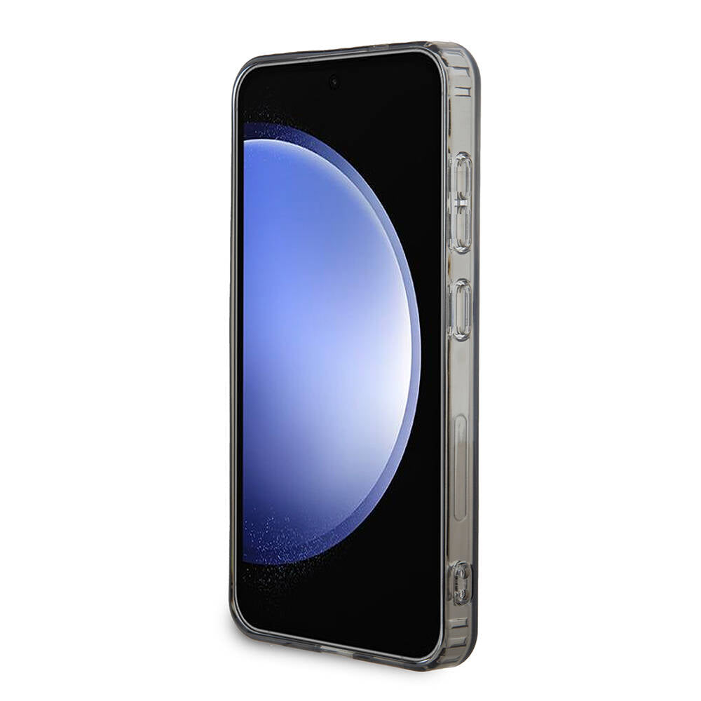 Galaxy S24 Kılıf Lacoste Orjinal Lisanslı M-safe Şarj Özellikli Transparan Timsah Logo Baskılı Kapak Siyah