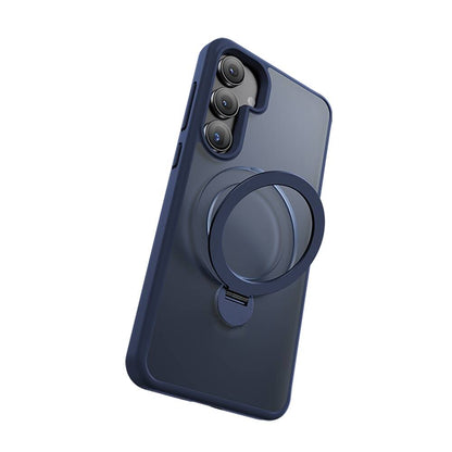 Galaxy S24 Kılıf M-safe Şarj Özellikli Benks Standlı Mist Protective Kapak Mavi