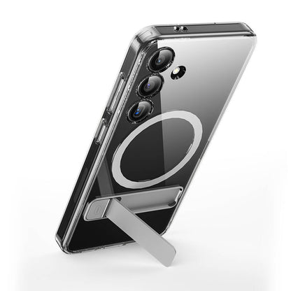 Galaxy S24 Kılıf M-safe Şarj Özellikli Kamera Korumalı Standlı Wiwu KCC-025 Aurora Serisi Kapak Şeffaf