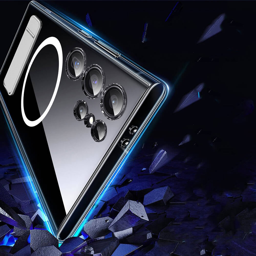 Galaxy S24 Kılıf M-safe Şarj Özellikli Kamera Korumalı Standlı Wiwu KCC-025 Aurora Serisi Kapak Şeffaf