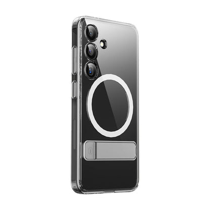 Galaxy S24 Kılıf M-safe Şarj Özellikli Kamera Korumalı Standlı Wiwu KCC-025 Aurora Serisi Kapak Şeffaf