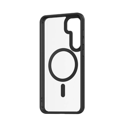 Galaxy S24 Kılıf M-safe Şarj Özellikli Şeffaf Arka Yüzey Benks MagClap TPU Çerçeve Kapak Mavi