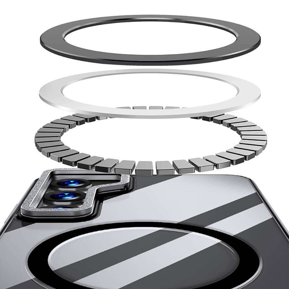 Galaxy S24 Kılıf M-safe Şarj Özellikli Wlons Standlı Efsane Kapak Siyah