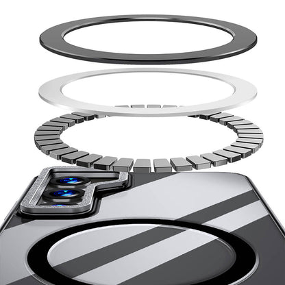 Galaxy S24 Kılıf M-safe Şarj Özellikli Wlons Standlı Efsane Kapak Siyah