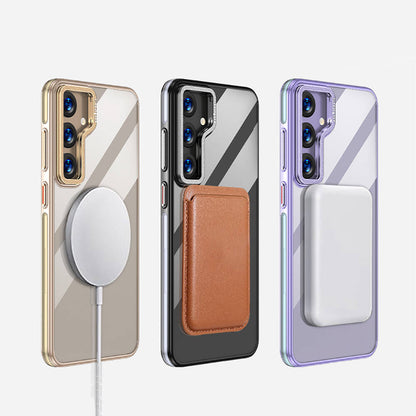 Galaxy S24 Kılıf M-safe Şarj Özellikli Wlons Standlı Efsane Kapak Gold