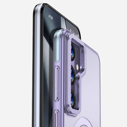 Galaxy S24 Kılıf M-safe Şarj Özellikli Wlons Standlı Efsane Kapak Gold