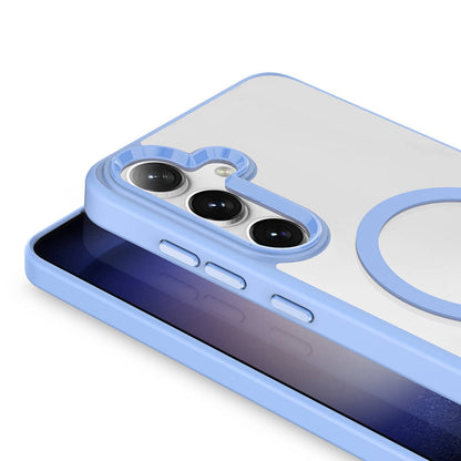 Galaxy S24 Kılıf M-safe Şarj Özellikli Zore Krom M-safe Silikon Kapak Siyah