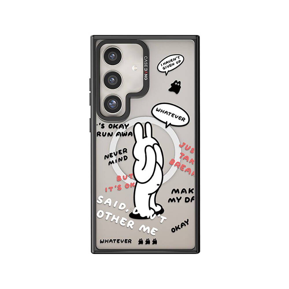 Galaxy S24 M-safe Şarj Özellikli Casebang Chill Out Serisi Mıknatıslı Arka Panel Siyah