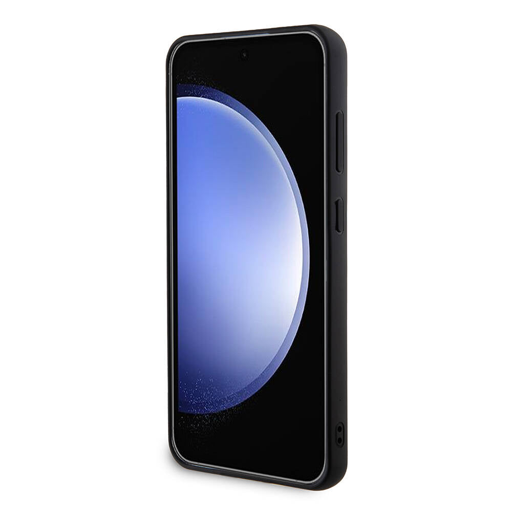 Galaxy S24 Plus Kılıf Guess Orjinal Lisanslı Taşlı Arka Yüzey Üçgen Logolu Kapak Gold