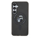 Galaxy S24 Plus Kılıf Karl Lagerfeld Orjinal Lisanslı M-safe Şarj Özellikli Karl & Choupette IML Baskılı Kapak Siyah