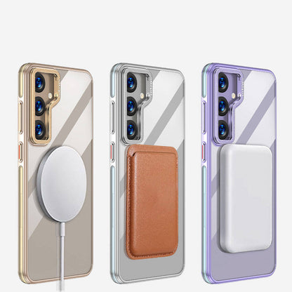 Galaxy S24 Plus Kılıf M-safe Şarj Özellikli Wlons Standlı Efsane Kapak Gold