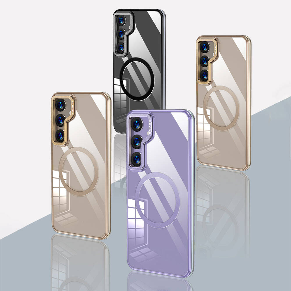 Galaxy S24 Plus Kılıf M-safe Şarj Özellikli Wlons Standlı Efsane Kapak Gold