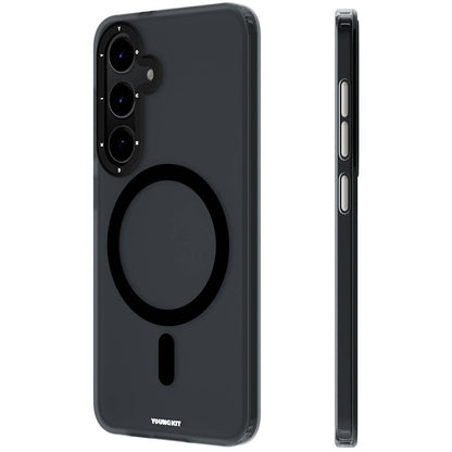 Galaxy S24 Plus Kılıf M-safe Şarj Özellikli Youngkit Hidden Sand Serisi Kapak Siyah