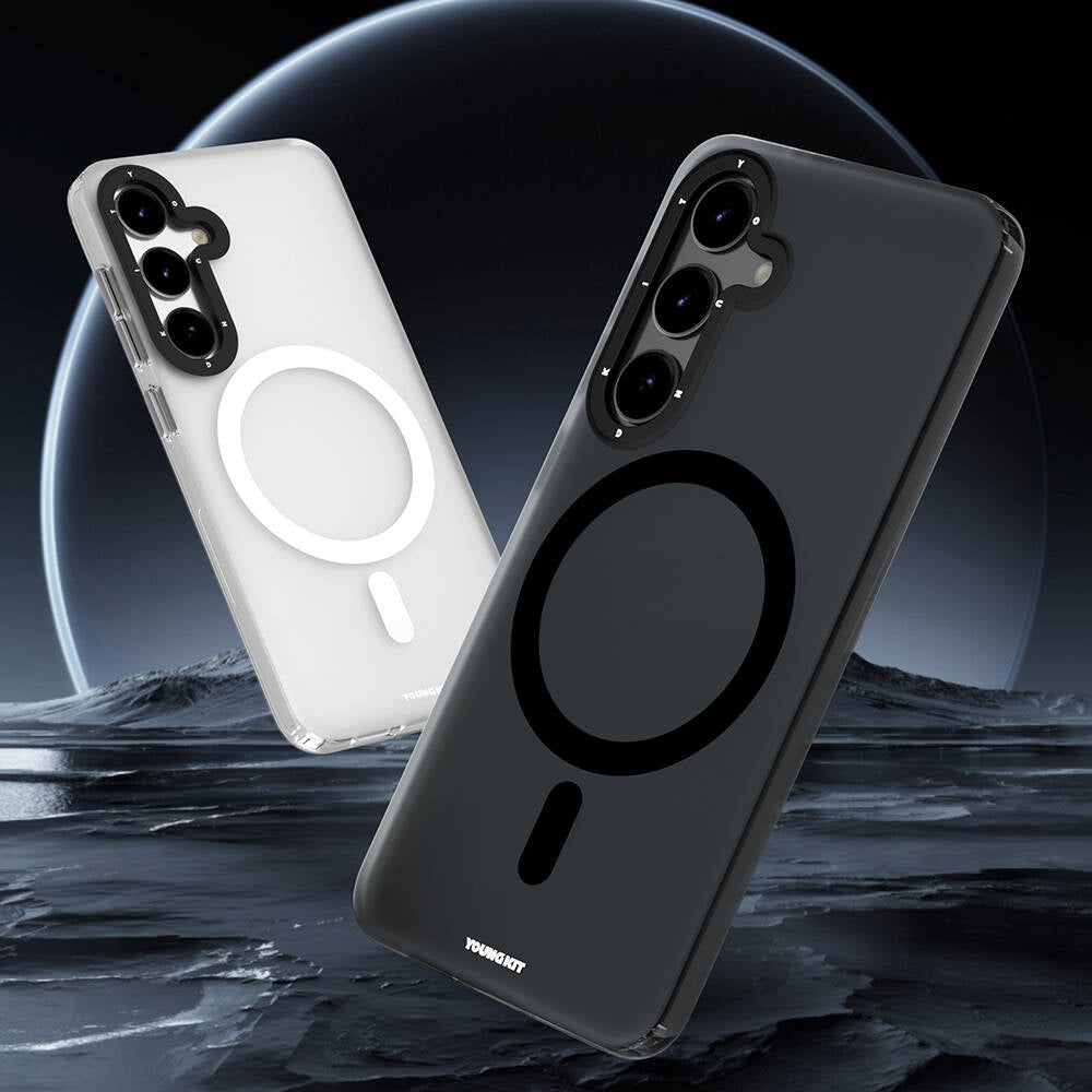 Galaxy S24 Plus Kılıf M-safe Şarj Özellikli Youngkit Hidden Sand Serisi Kapak Siyah