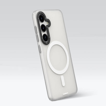 Galaxy S24 Plus Kılıf M-safe Şarj Özellikli Youngkit Hidden Sand Serisi Kapak Beyaz