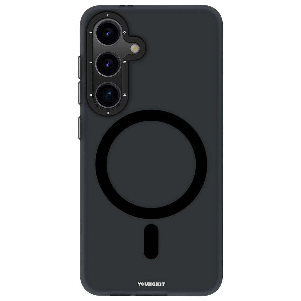 Galaxy S24 Plus Kılıf M-safe Şarj Özellikli Youngkit Hidden Sand Serisi Kapak Siyah