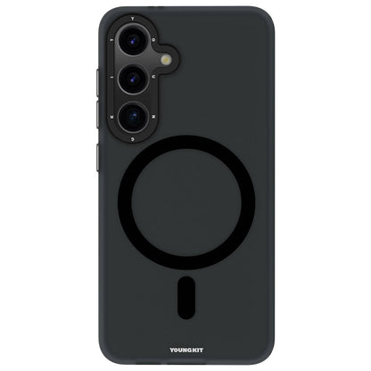 Galaxy S24 Plus Kılıf M-safe Şarj Özellikli Youngkit Hidden Sand Serisi Kapak Siyah