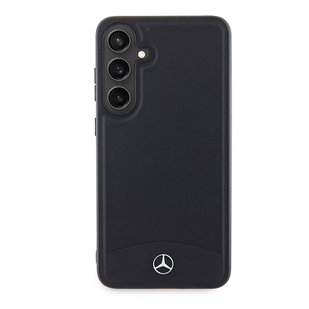 Galaxy S24 Plus Kılıf Mercedes Benz Orjinal Lisanslı M-safe Şarj Özellikli Deri Dokumalı Sade Kapak