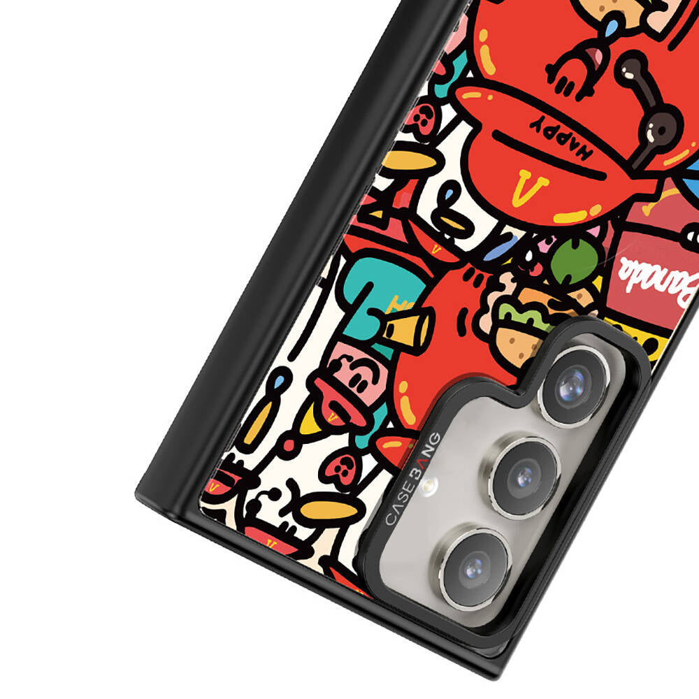 Galaxy S24 Plus M-safe Şarj Özellikli Casebang Ahhey Serisi Arka Panel Kırmızı