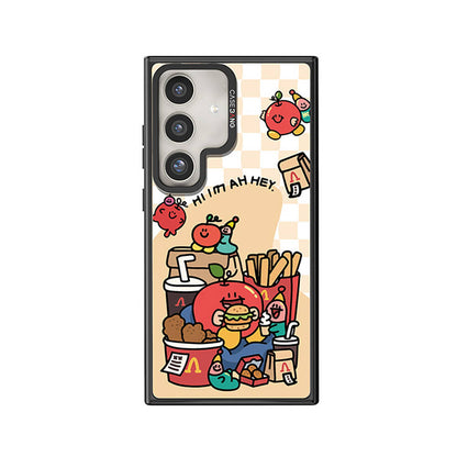 Galaxy S24 Plus M-safe Şarj Özellikli Casebang Ahhey Serisi Arka Panel Pembe