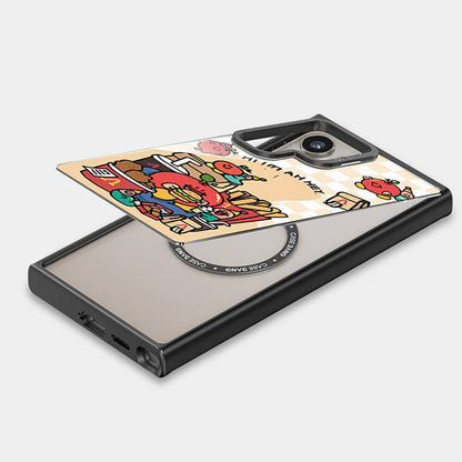 Galaxy S24 Plus M-safe Şarj Özellikli Casebang Ahhey Serisi Arka Panel Kırmızı