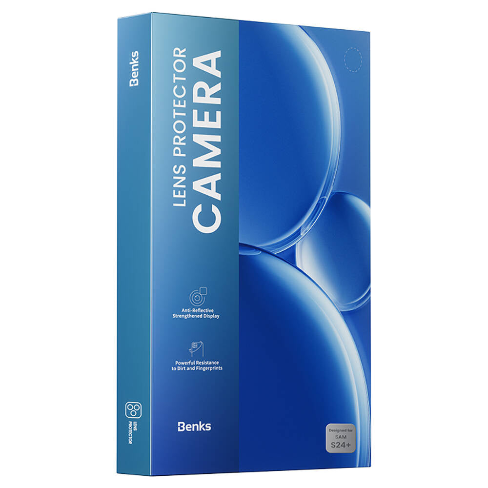 Galaxy S24 Plus Oleofobik Anti-Reflective Benks Glass Warrior Safir Kamera Lens Koruyucu Siyah