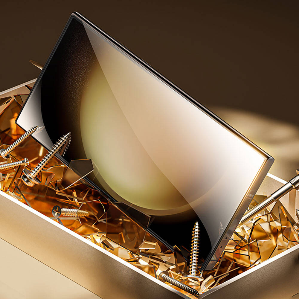 Galaxy S24 Ultra Benks Glass Warrior Cam Ekran Koruyucu + Kolay Uygulama Aparatlı Siyah