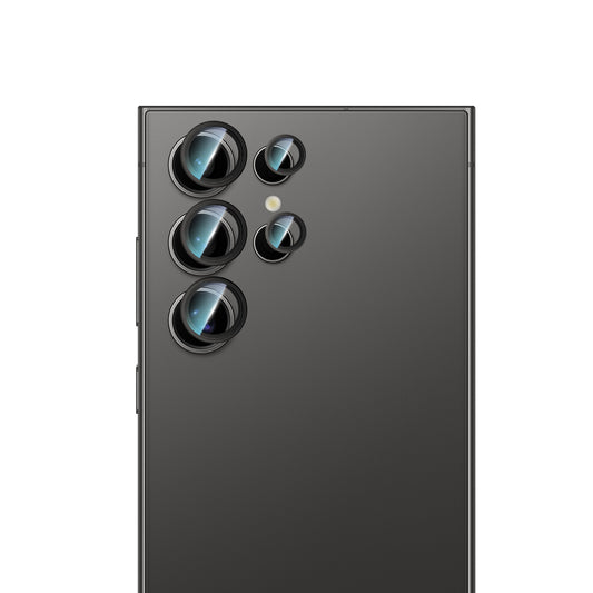 Galaxy S24 Ultra CaseWorld Alloy Serisi Oleofobik Anti Reflective Kamera Lens Koruyucu Siyah