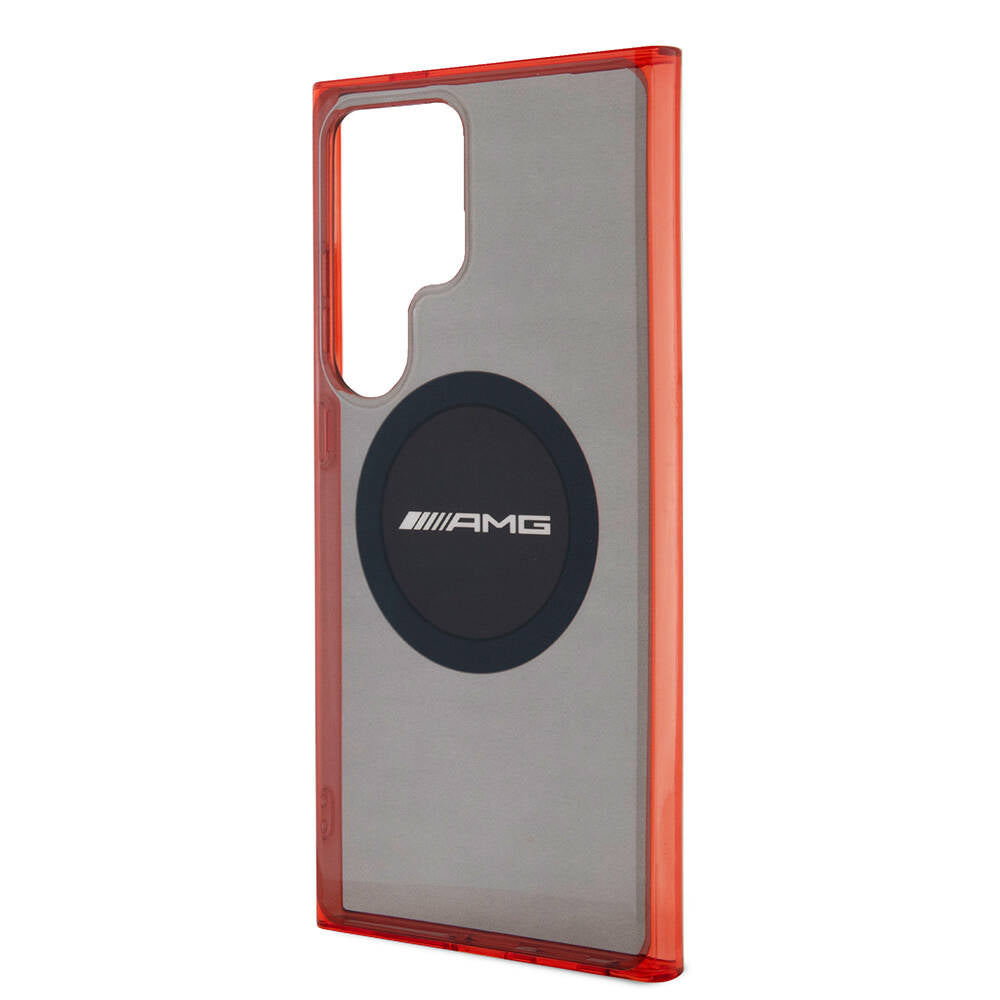 Galaxy S24 Ultra Kılıf AMG Orjinal Lisanslı M-safe Şarj Özellikli Transparan Timeless Kapak Siyah