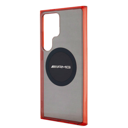 Galaxy S24 Ultra Kılıf AMG Orjinal Lisanslı M-safe Şarj Özellikli Transparan Timeless Kapak Siyah