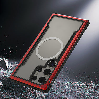 Galaxy S24 Ultra Kılıf M-safe Şarj Özellikli Airbagli Raptic Shield Serisi Şeffaf Arka Yüzey Kapak Colorful