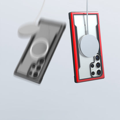 Galaxy S24 Ultra Kılıf M-safe Şarj Özellikli Airbagli Raptic Shield Serisi Şeffaf Arka Yüzey Kapak Colorful